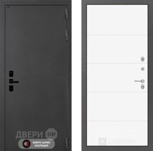 Дверь Лабиринт (LABIRINT) Acustic 13 Белый софт в Павловском Посаде