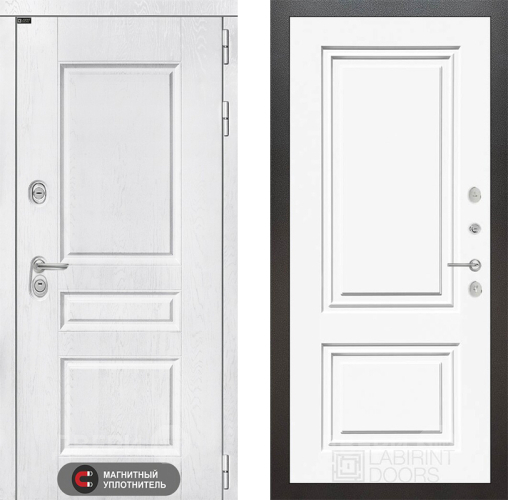 Дверь Лабиринт (LABIRINT) Versal 26 Белый (RAL-9003) в Павловском Посаде