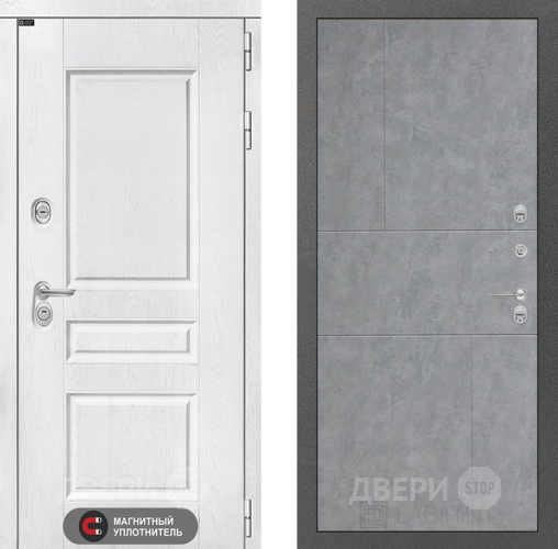 Входная металлическая Дверь Лабиринт (LABIRINT) Versal 21 Бетон светлый в Павловском Посаде