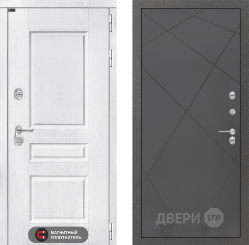 Входная металлическая Дверь Лабиринт (LABIRINT) Versal 24 Графит софт в Павловском Посаде