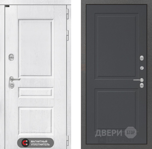 Входная металлическая Дверь Лабиринт (LABIRINT) Versal 11 Графит софт в Павловском Посаде