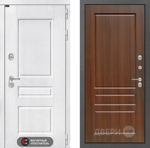 Входная металлическая Дверь Лабиринт (LABIRINT) Versal 03 Орех бренди в Павловском Посаде