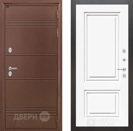 Дверь Лабиринт (LABIRINT) Термо Лайт 26 Белый (RAL-9003) в Павловском Посаде