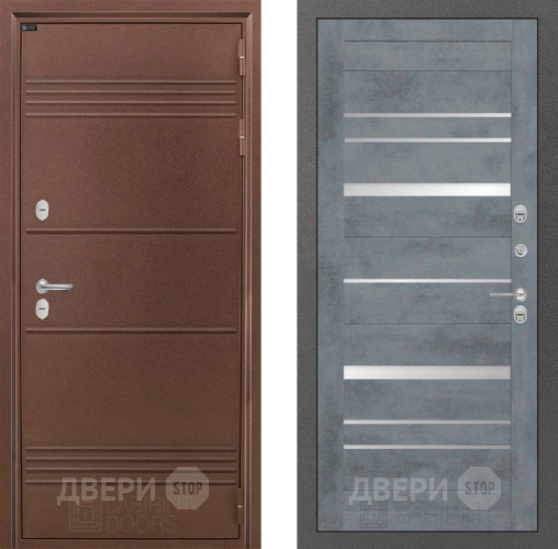Входная металлическая Дверь Лабиринт (LABIRINT) Термо Лайт 20 Бетон темный в Павловском Посаде