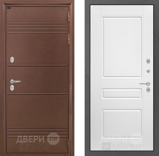 Дверь Лабиринт (LABIRINT) Термо Лайт 03 Белый софт в Павловском Посаде
