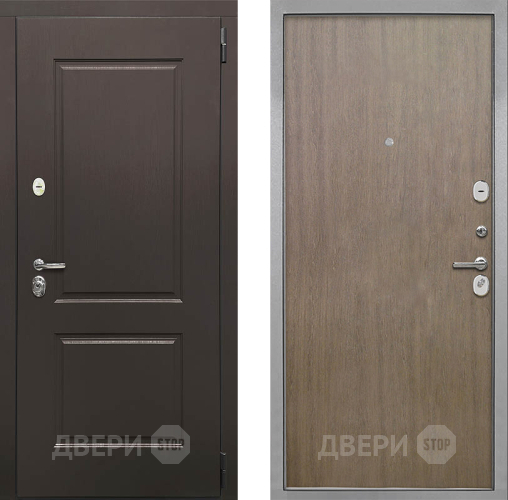 Входная металлическая Дверь Интекрон (INTECRON) Кампо Гладкая шпон Венге коричневый в Павловском Посаде