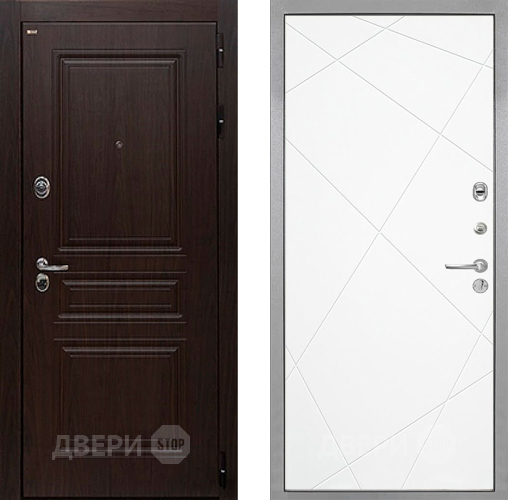 Входная металлическая Дверь Интекрон (INTECRON) Брайтон Тиковое Дерево Лучи-М Софт милк в Павловском Посаде