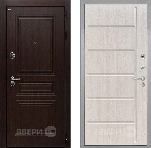 Входная металлическая Дверь Интекрон (INTECRON) Брайтон Тиковое Дерево ФЛ-102 Сосна белая в Павловском Посаде