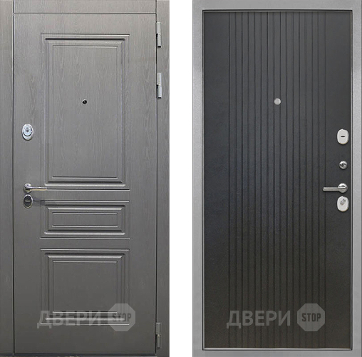 Входная металлическая Дверь Интекрон (INTECRON) Брайтон Графит ФЛ-295 Лофт черный в Павловском Посаде