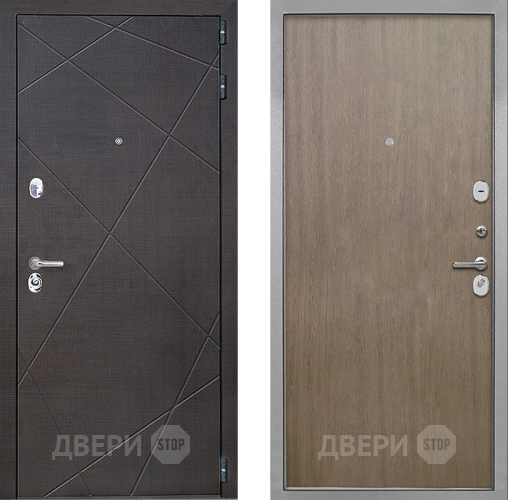 Входная металлическая Дверь Интекрон (INTECRON) Сенатор Лучи Гладкая шпон Венге коричневый в Павловском Посаде