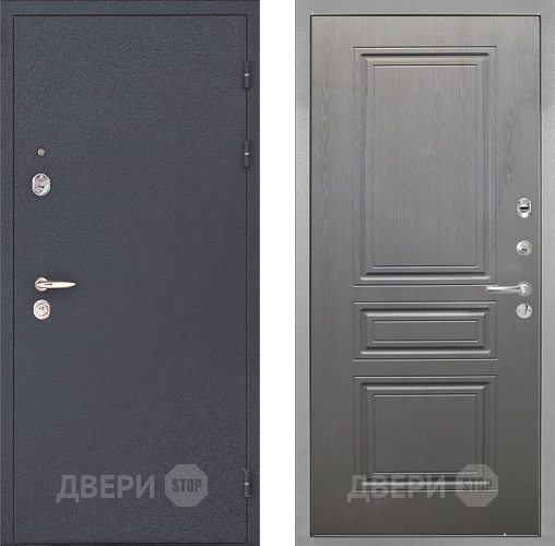 Входная металлическая Дверь Интекрон (INTECRON) Колизей ФЛ-243 Графит вуд дуб в Павловском Посаде
