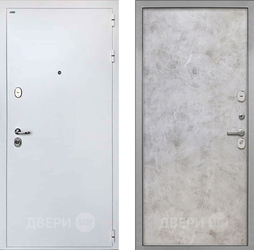 Входная металлическая Дверь Интекрон (INTECRON) Колизей White Гладкая Мрамор светлый в Павловском Посаде