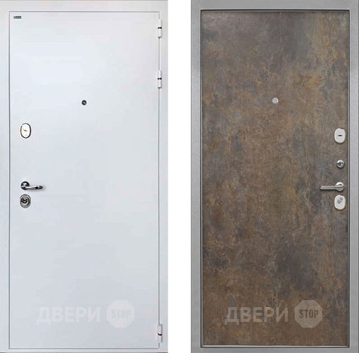 Входная металлическая Дверь Интекрон (INTECRON) Колизей White Гладкая Гранж в Павловском Посаде