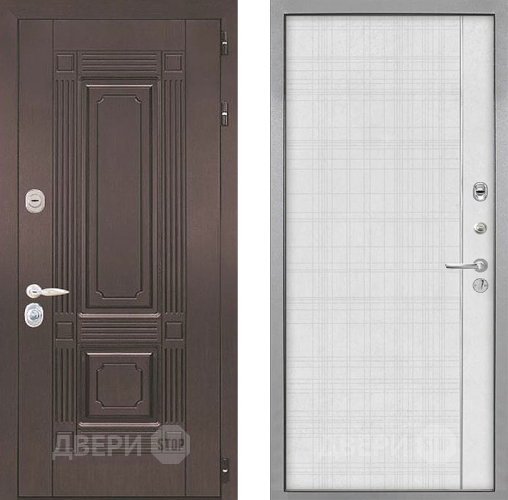 Входная металлическая Дверь Интекрон (INTECRON) Италия В-07 с молдингом Лофт белый в Павловском Посаде