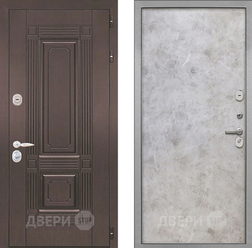 Входная металлическая Дверь Интекрон (INTECRON) Италия Гладкая Мрамор светлый в Павловском Посаде