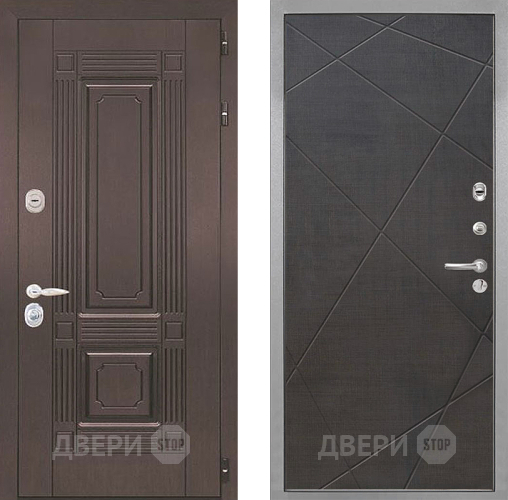 Входная металлическая Дверь Интекрон (INTECRON) Италия Лучи-М Венге распил кофе в Павловском Посаде