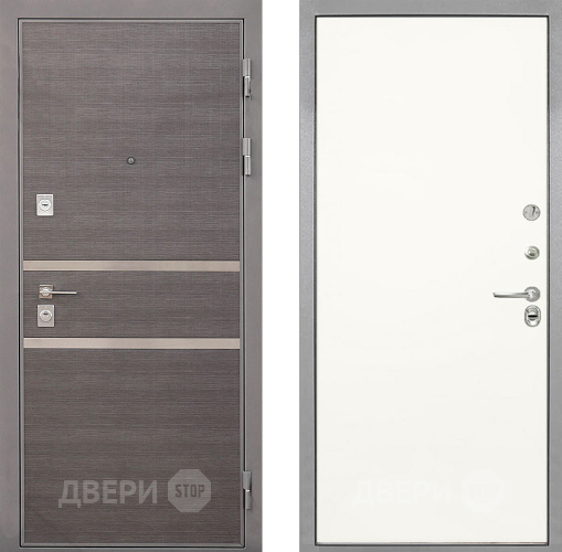 Входная металлическая Дверь Интекрон (INTECRON) Неаполь Гладкая Слоновая кость в Павловском Посаде