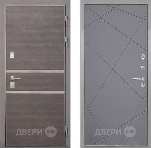 Входная металлическая Дверь Интекрон (INTECRON) Неаполь Лучи-М Графит софт в Павловском Посаде