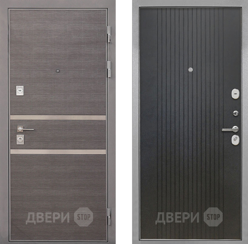 Входная металлическая Дверь Интекрон (INTECRON) Неаполь ФЛ-295 Лофт черный в Павловском Посаде