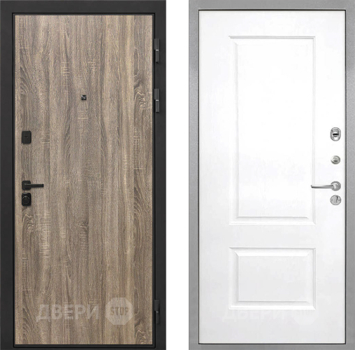 Входная металлическая Дверь Интекрон (INTECRON) Профит Black Дуб Турин Альба Роял Вуд белый в Павловском Посаде