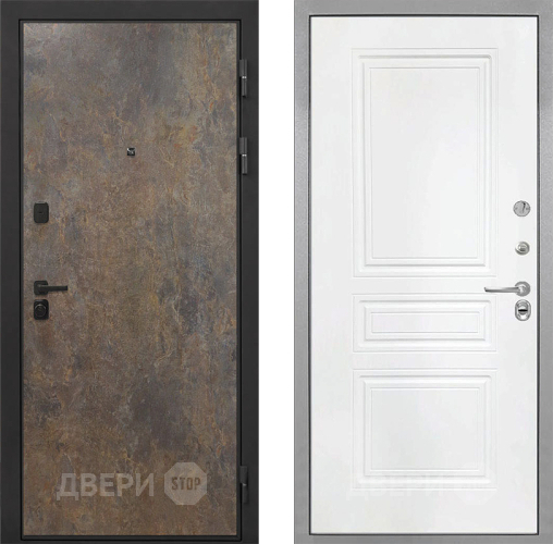 Дверь Интекрон (INTECRON) Профит Black Гранж ФЛ-243 Белый матовый в Павловском Посаде