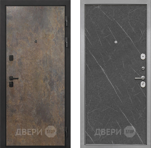 Входная металлическая Дверь Интекрон (INTECRON) Профит Black Гранж Гладкая Гранит лава оникс в Павловском Посаде