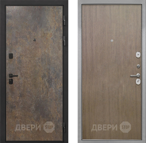 Входная металлическая Дверь Интекрон (INTECRON) Профит Black Гранж Гладкая шпон Венге коричневый в Павловском Посаде