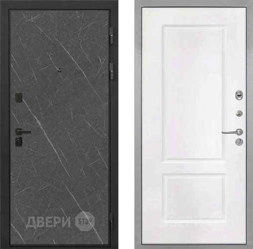 Дверь Интекрон (INTECRON) Профит Black Гранит Лава Оникс КВ-2 Белый матовый в Павловском Посаде