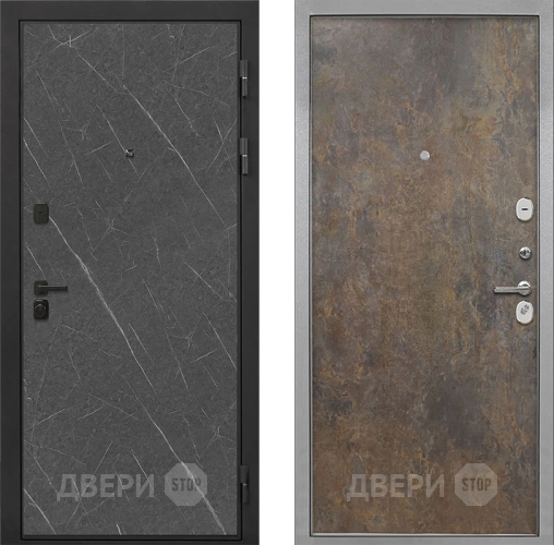 Дверь Интекрон (INTECRON) Профит Black Гранит Лава Оникс Гладкая Гранж в Павловском Посаде