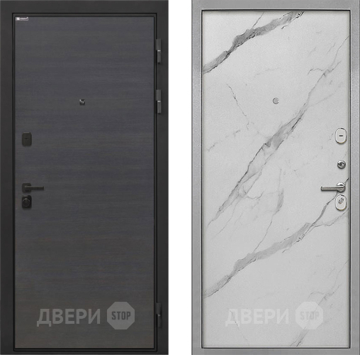 Входная металлическая Дверь Интекрон (INTECRON) Профит Black Эковенге Гладкая Мрамор натуральный арктик в Павловском Посаде