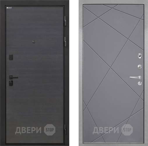 Входная металлическая Дверь Интекрон (INTECRON) Профит Black Эковенге Лучи-М Графит софт в Павловском Посаде