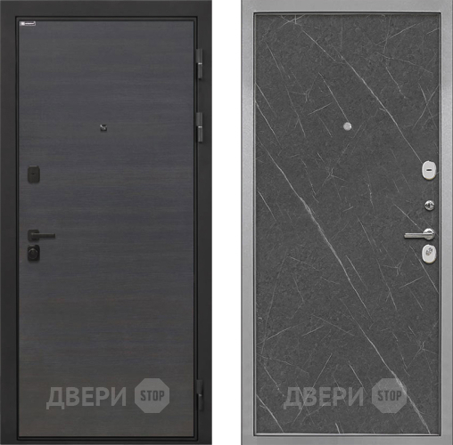 Входная металлическая Дверь Интекрон (INTECRON) Профит Black Эковенге Гладкая Гранит лава оникс в Павловском Посаде