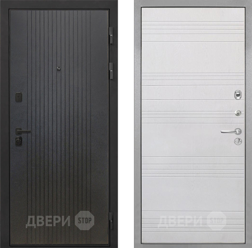 Входная металлическая Дверь Интекрон (INTECRON) Профит Black ФЛ-295 ФЛ-316 Белый ясень в Павловском Посаде