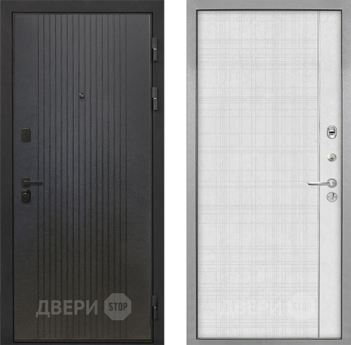 Входная металлическая Дверь Интекрон (INTECRON) Профит Black ФЛ-295 В-07 с молдингом Лофт белый в Павловском Посаде