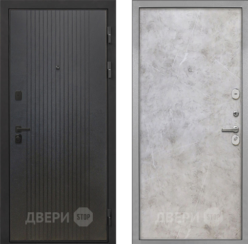 Входная металлическая Дверь Интекрон (INTECRON) Профит Black ФЛ-295 Гладкая Мрамор светлый в Павловском Посаде