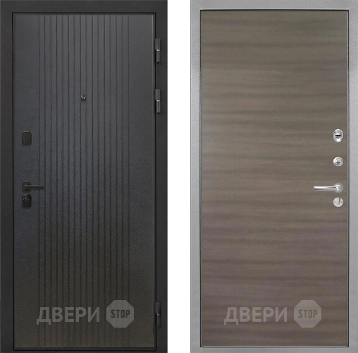 Входная металлическая Дверь Интекрон (INTECRON) Профит Black ФЛ-295 Гладкая Дуб тоскано поперечный в Павловском Посаде