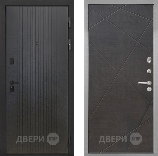 Входная металлическая Дверь Интекрон (INTECRON) Профит Black ФЛ-295 Лучи-М Венге распил кофе в Павловском Посаде