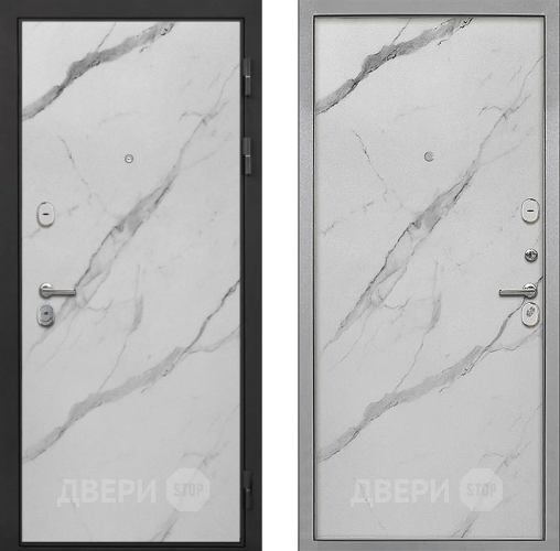 Входная металлическая Дверь Интекрон (INTECRON) Гектор Мрамор Арктик Гладкая Мрамор натуральный арктик в Павловском Посаде