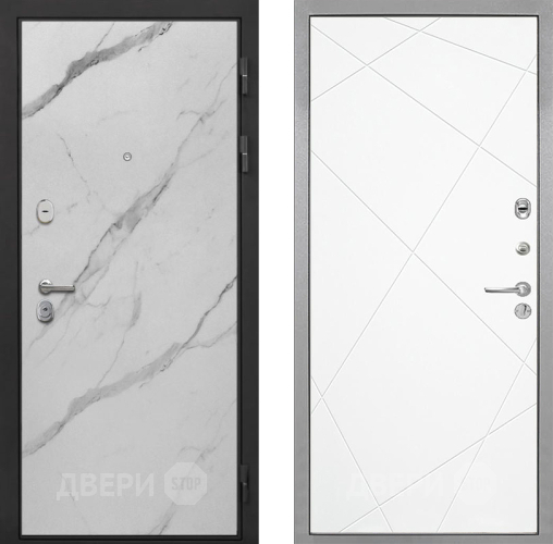 Входная металлическая Дверь Интекрон (INTECRON) Гектор Мрамор Арктик Лучи-М Софт милк в Павловском Посаде