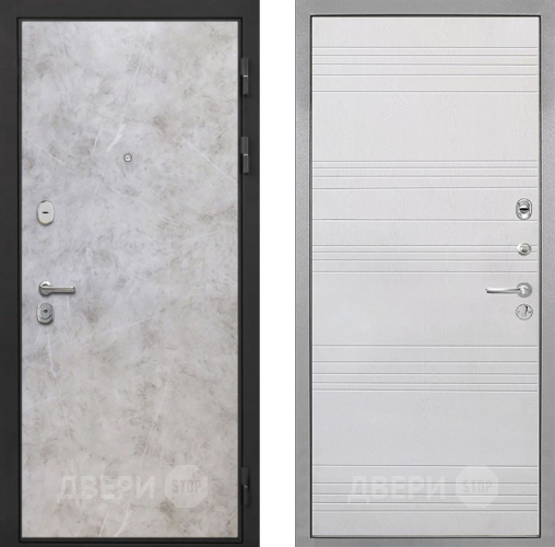 Входная металлическая Дверь Интекрон (INTECRON) Гектор Мрамор Светлый ФЛ-316 Белый ясень в Павловском Посаде
