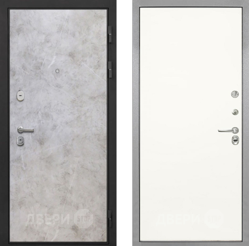 Входная металлическая Дверь Интекрон (INTECRON) Гектор Мрамор Светлый Гладкая Слоновая кость в Павловском Посаде