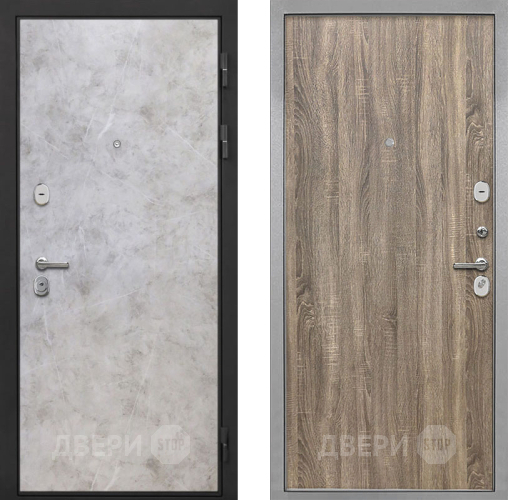 Входная металлическая Дверь Интекрон (INTECRON) Гектор Мрамор Светлый Гладкая Дуб турин в Павловском Посаде