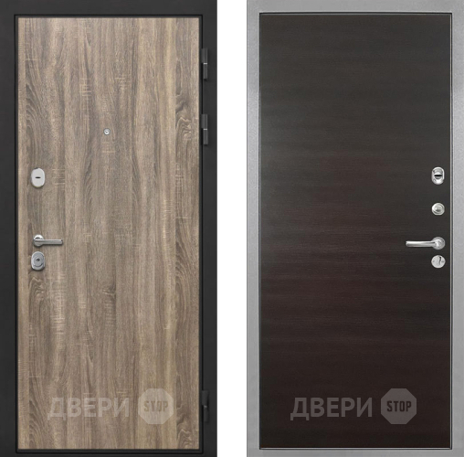 Входная металлическая Дверь Интекрон (INTECRON) Гектор Дуб Турин Гладкая Эковенге поперечный в Павловском Посаде