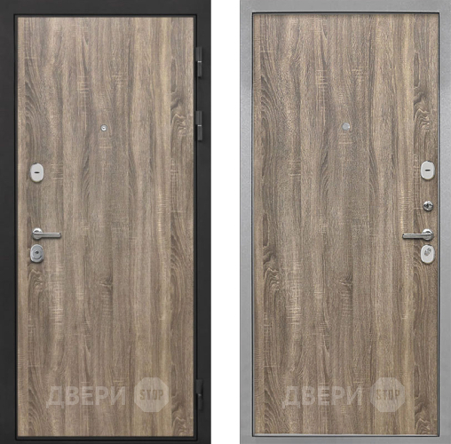 Входная металлическая Дверь Интекрон (INTECRON) Гектор Дуб Турин Гладкая Дуб турин в Павловском Посаде