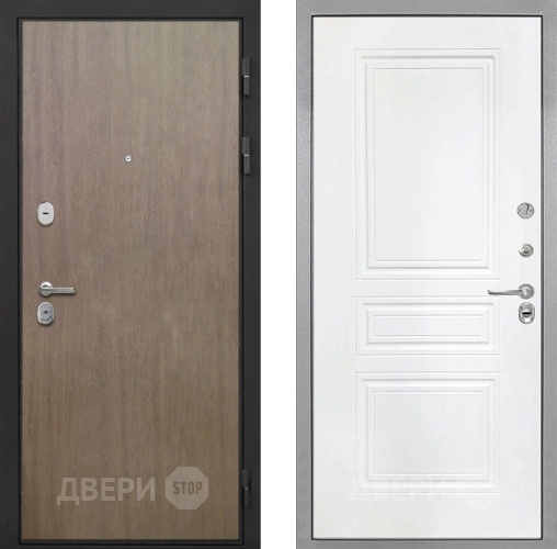 Дверь Интекрон (INTECRON) Гектор Венге Коричневый ФЛ-243 Белый матовый в Павловском Посаде