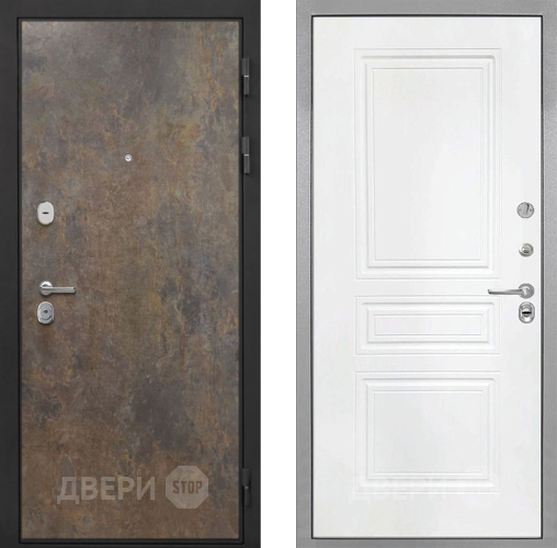 Дверь Интекрон (INTECRON) Гектор Гранж ФЛ-243 Белый матовый в Павловском Посаде