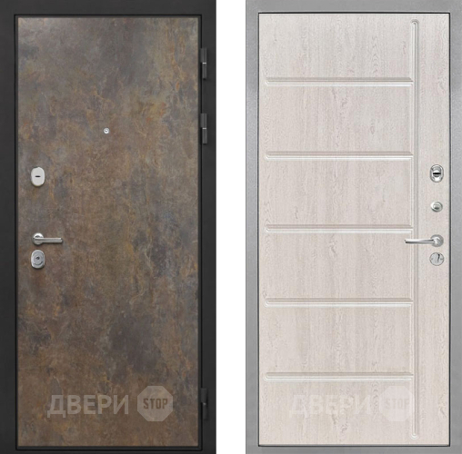 Входная металлическая Дверь Интекрон (INTECRON) Гектор Гранж ФЛ-102 Сосна белая в Павловском Посаде