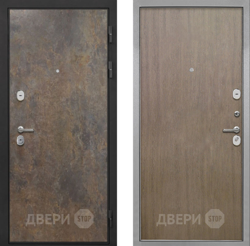 Входная металлическая Дверь Интекрон (INTECRON) Гектор Гранж Гладкая шпон Венге коричневый в Павловском Посаде