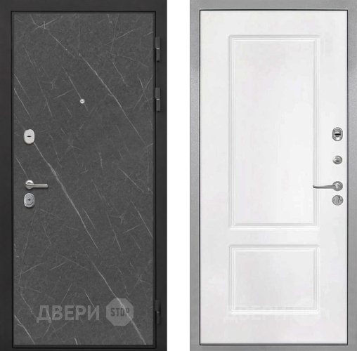 Входная металлическая Дверь Интекрон (INTECRON) Гектор Гранит Лава Оникс КВ-2 Белый матовый в Павловском Посаде