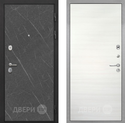 Входная металлическая Дверь Интекрон (INTECRON) Гектор Гранит Лава Оникс Гладкая Дуб сильвер поперечный в Павловском Посаде